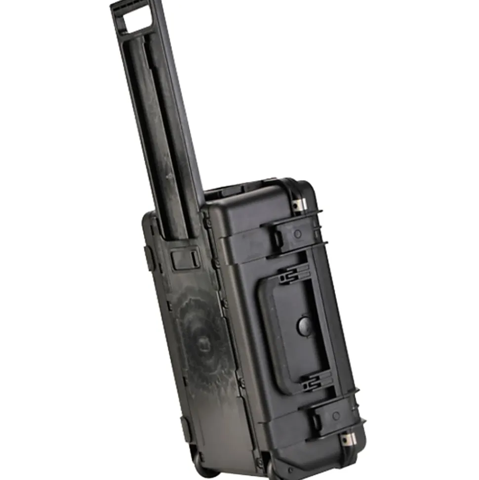 SKB Cases iSeries Injection-Molded Mil-Standard Waterproof Case With Foam And Built-In Pull Handle And Wheels, 20-3/8"H x 11-1/2"W x 7"D, Black