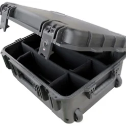 SKB Cases iSeries Injection-Molded Mil-Standard Waterproof Case With Padded Dividers, 18-1/2"H x 13"W x 7"D, Black