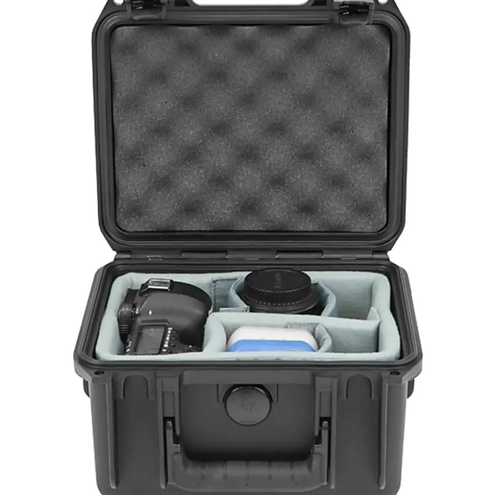 SKB Cases iSeries Injection-Molded Mil-Standard Waterproof Case With Padded Dividers, 8-1/2"H x 6-3/8"W x 6-1/8"D