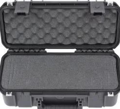 SKB Cases iSeries Injection-Molded Mil-Standard Waterproof Case With Cubed Foam With Cushion-Grip Handle, 17"H x 6-1/2"W x 6-1/2"D, Black