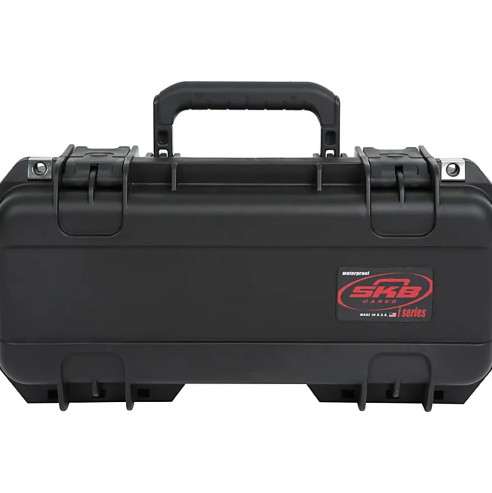 SKB Cases iSeries Injection-Molded Mil-Standard Waterproof Case With Cubed Foam With Cushion-Grip Handle, 17"H x 6-1/2"W x 6-1/2"D, Black