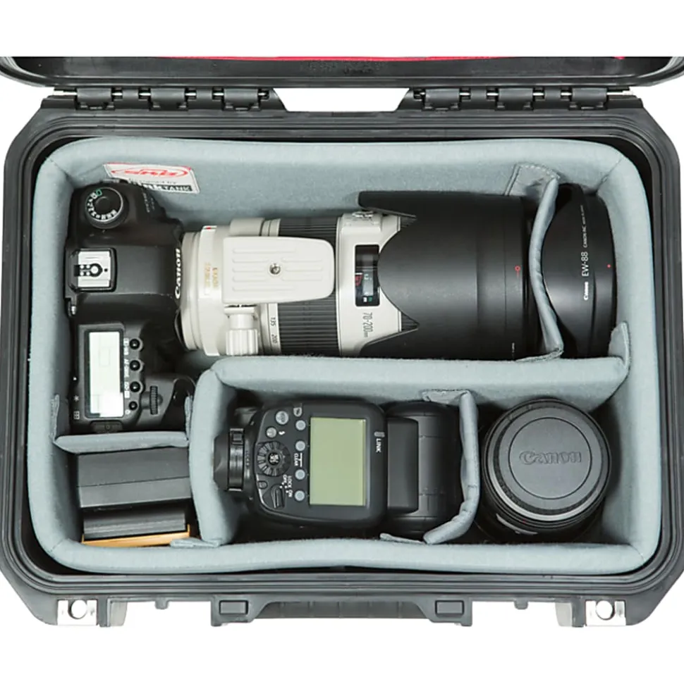 SKB Cases iSeries Protective Case With Padded Dividers And Lid Divider, 12-1/2" x 8-1/2" x 6-1/4", Black
