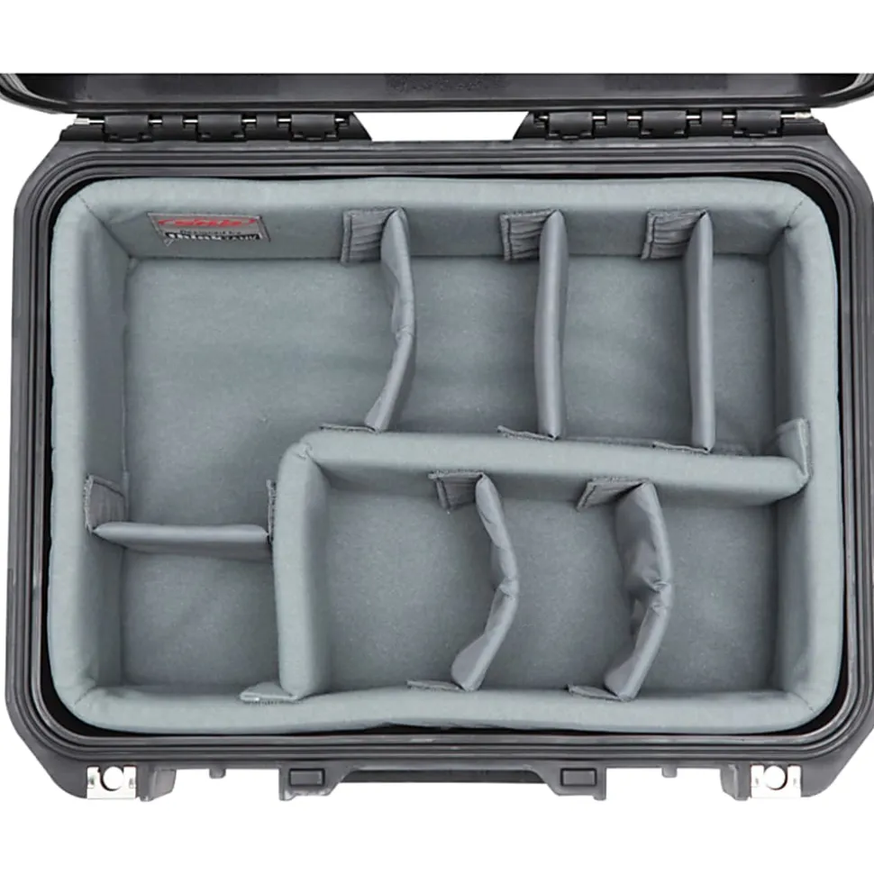SKB Cases iSeries Protective Case With Padded Dividers And Lid Divider, 12-1/2" x 8-1/2" x 6-1/4", Black