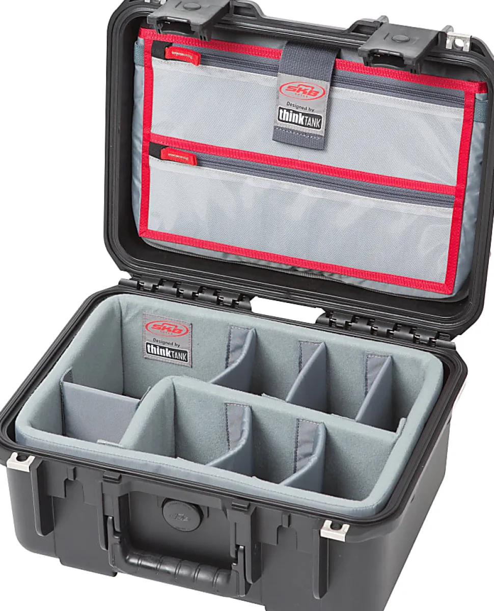 SKB Cases iSeries Protective Case With Padded Dividers And Lid Divider, 12-1/2" x 8-1/2" x 6-1/4", Black