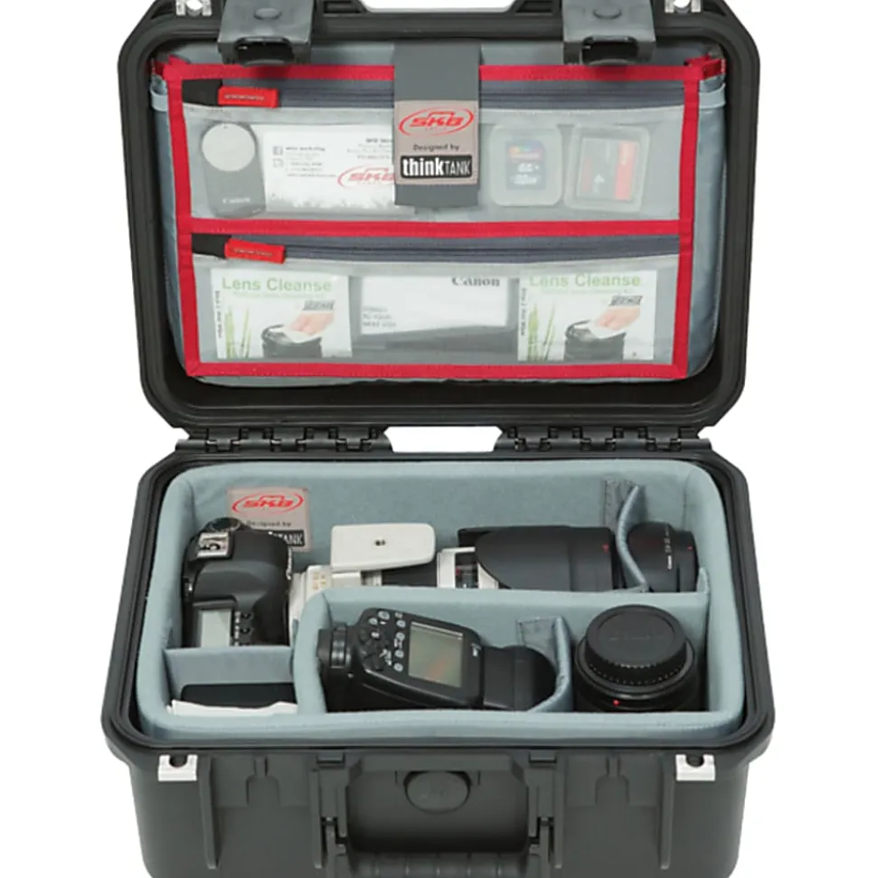 SKB Cases iSeries Protective Case With Padded Dividers And Lid Divider, 12-1/2" x 8-1/2" x 6-1/4", Black