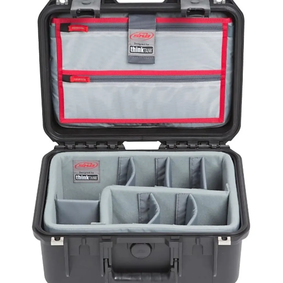 SKB Cases iSeries Protective Case With Padded Dividers And Lid Divider, 12-1/2" x 8-1/2" x 6-1/4", Black