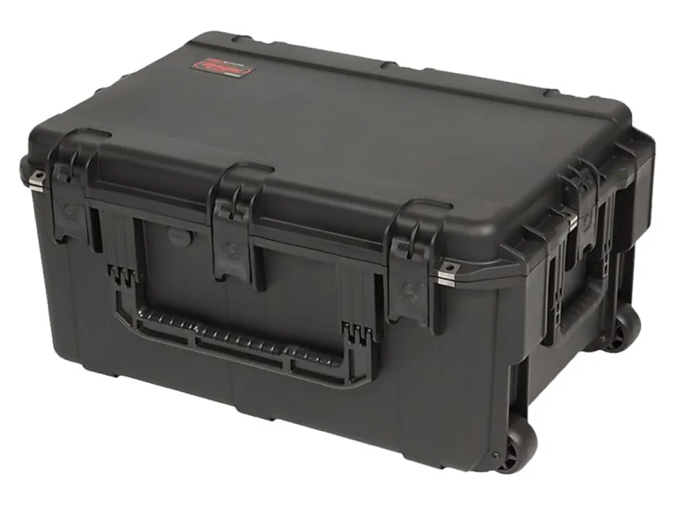 SKB Cases iSeries Protective Case With Layered Foam Interior, Built-In Pull Handle And 2 Wheels, 26"H x 17-1/2"W x 11-7/8"D, Black