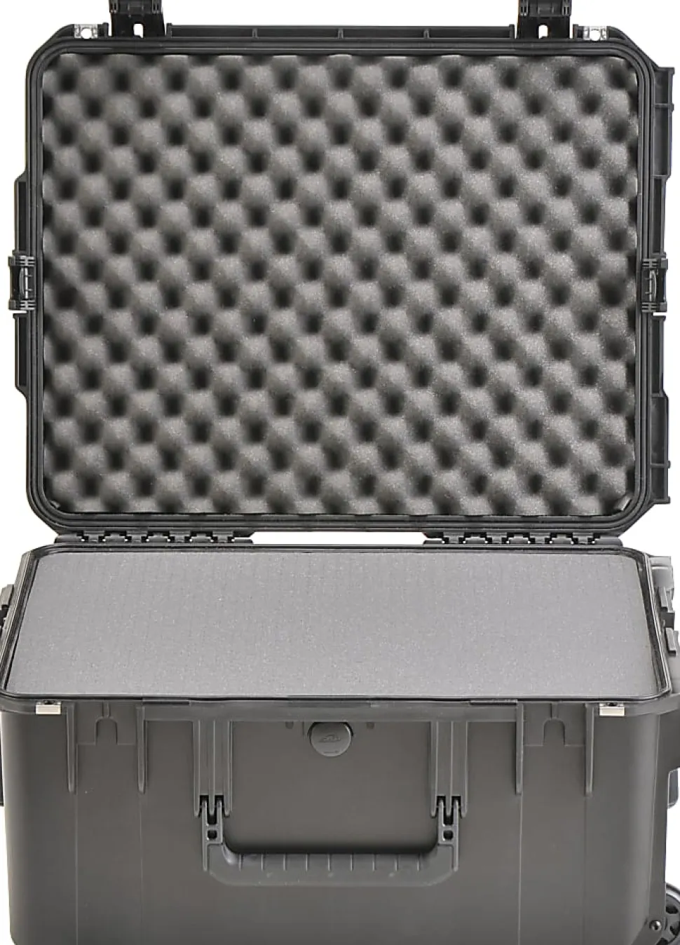 SKB Cases iSeries Protective Case With Layered Foam Interior, Built-In Pull Handle And 2 Wheels, 26"H x 17-1/2"W x 11-7/8"D, Black