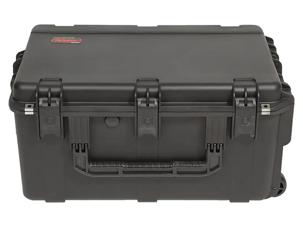 SKB Cases iSeries Protective Case With Layered Foam Interior, Built-In Pull Handle And 2 Wheels, 26"H x 17-1/2"W x 11-7/8"D, Black