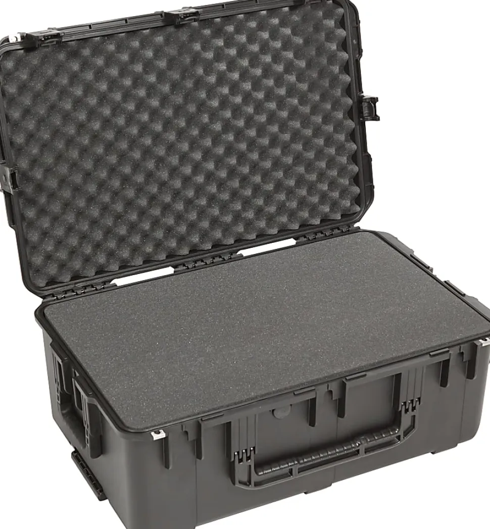 SKB Cases iSeries Protective Case With Layered Foam Interior, Built-In Pull Handle And 2 Wheels, 29"H x 18"W x 10-3/4"D, Black