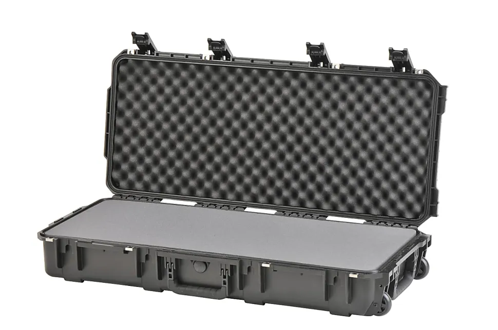 SKB Cases iSeries Protective Case With Foam And Wheels, 36-1/2" x 14-1/2" x 6", Black