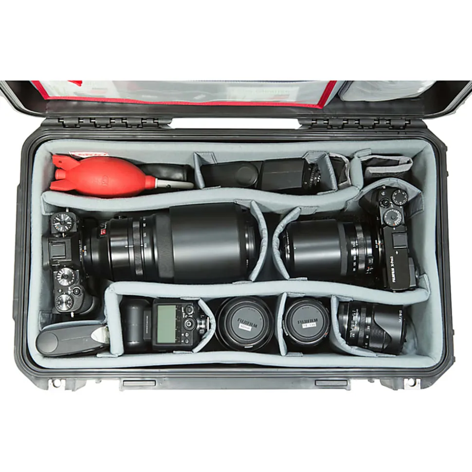 SKB Cases iSeries Protective Case With Padded Dividers And Wheels, 19-1/2" x 10-1/2" x 6-3/4", Black