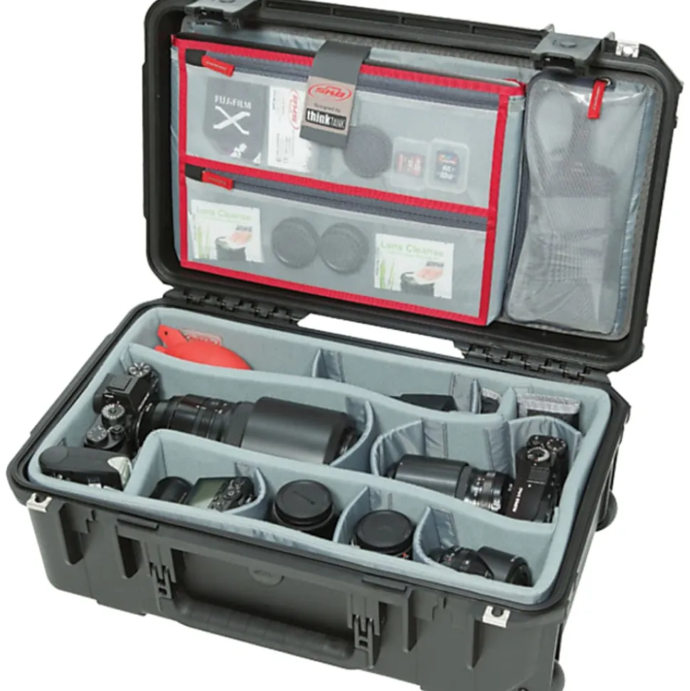 SKB Cases iSeries Protective Case With Padded Dividers And Wheels, 19-1/2" x 10-1/2" x 6-3/4", Black
