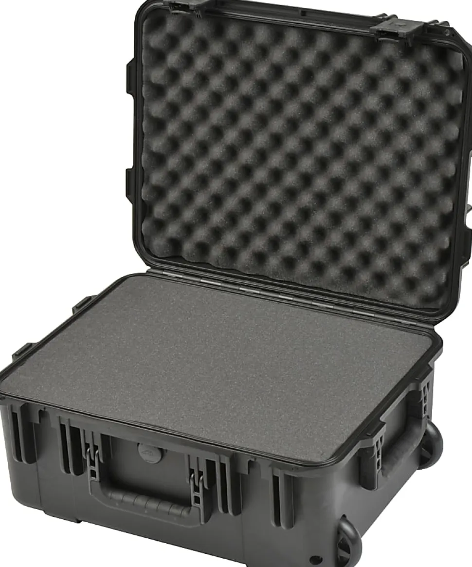 SKB Cases iSeries Protective Case With Cubed Foam And Wheels, 19" x 14-3/8" x 8", Black