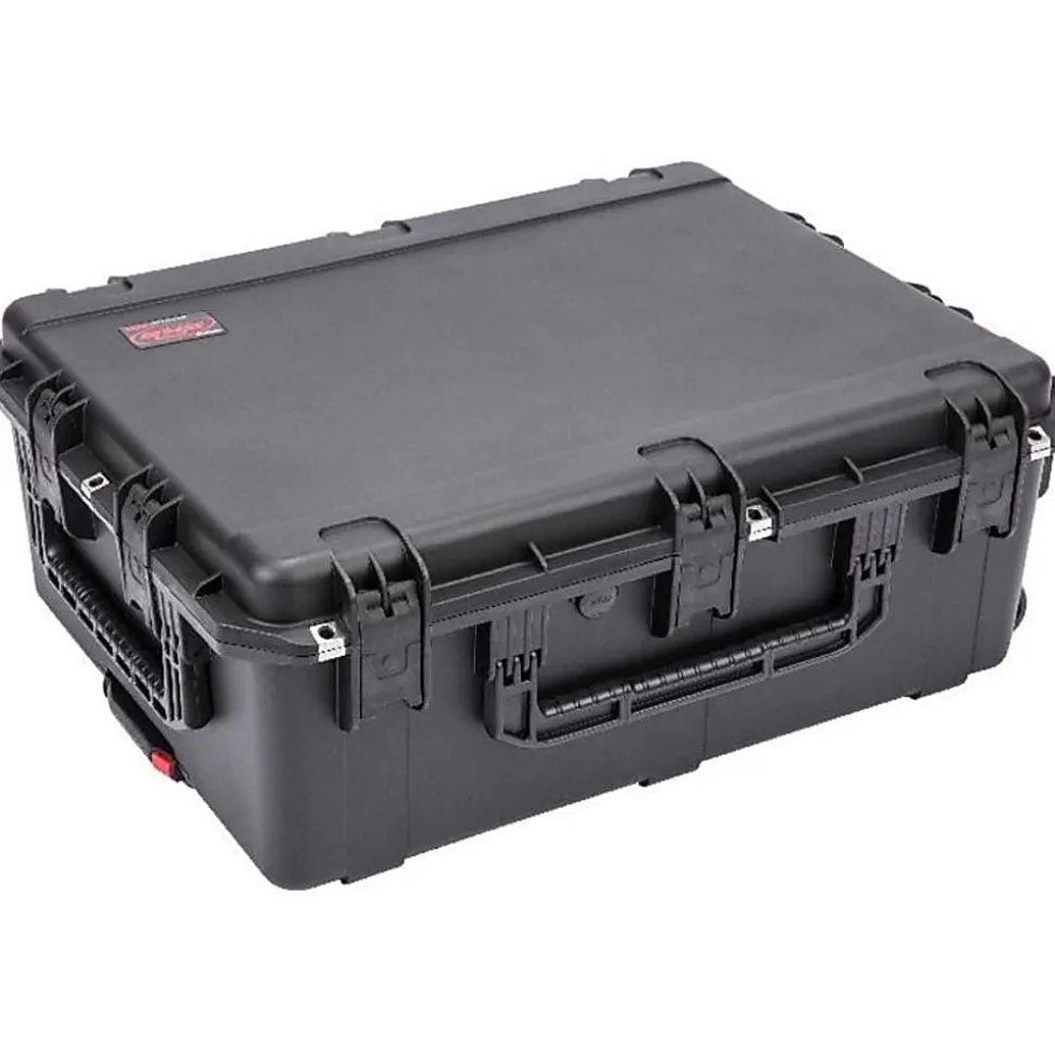SKB Cases iSeries Protective Case With Padded Dividers And Wheels, 10-9/16" x 29" x 22", Gray