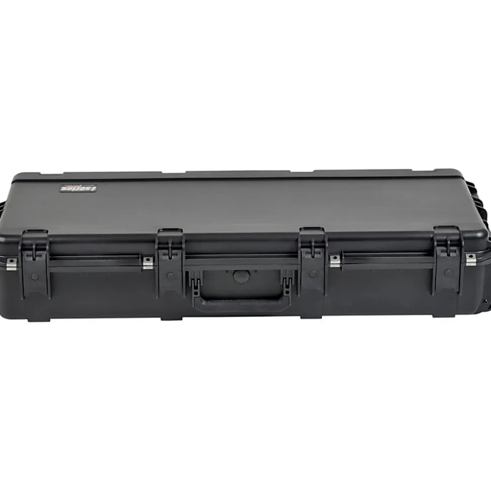SKB Cases iSeries Protective Case With Layered Foam Interior, Cushion-Grip Handle And In-Line Skate Wheels, 42-1/2"H x 17"W x 7-1/2"D, Black