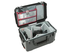 SKB Cases iSeries Protective Electronics Case With Deep Padded Dividers And Lid Organizer, 22" x 13" x 11-3/4", Black
