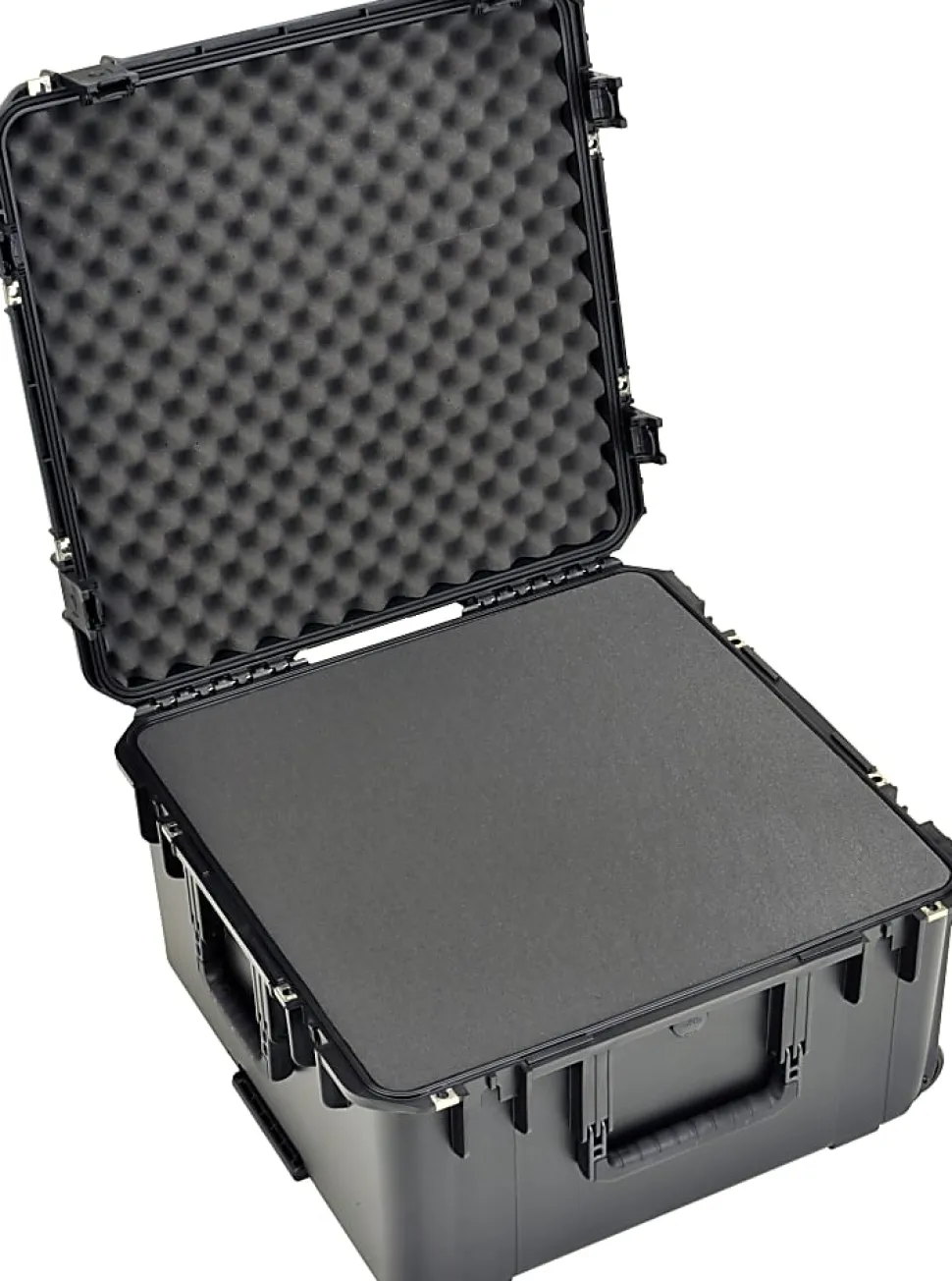 SKB Cases iSeries Protective Case With Cubed Foam And In-Line Wheels, 22-1/2"H x 22-1/2"W x 12-1/4"D, Black