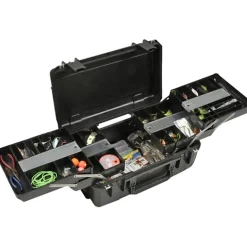 SKB Cases iSeries Protective Case With Padded Dividers And Wheels, 12-3/8” x 21” x 16”, Gray