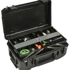 SKB Cases iSeries Protective Case With Padded Dividers And Wheels, 12-3/8” x 21” x 16”, Gray
