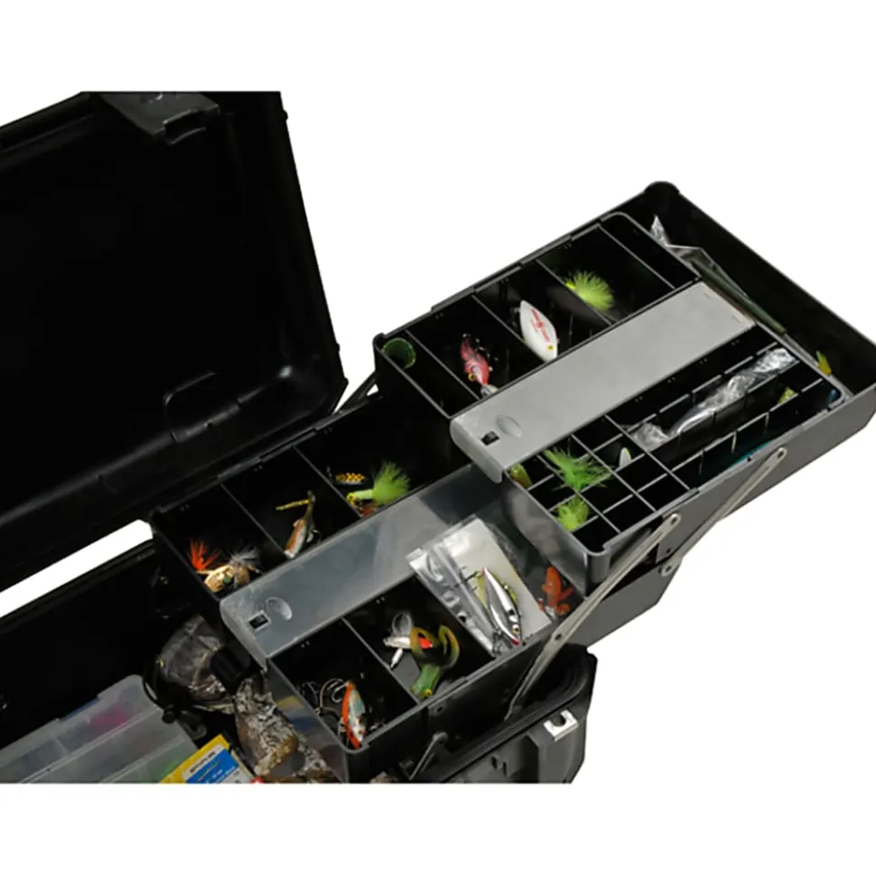 SKB Cases iSeries Protective Case Tech Box With Dual Trays, 20-1/2" x 11-1/2" x 7-1/2", Black