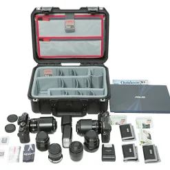SKB Cases iSeries Protective Electronics Case With Dividers And Lid Organizer, 15" x 10-1/2" x 5-7/8"