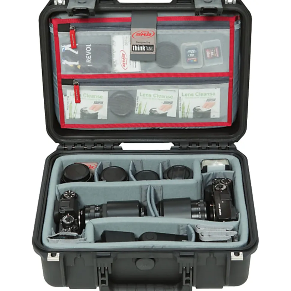 SKB Cases iSeries Protective Electronics Case With Dividers And Lid Organizer, 15" x 10-1/2" x 5-7/8"