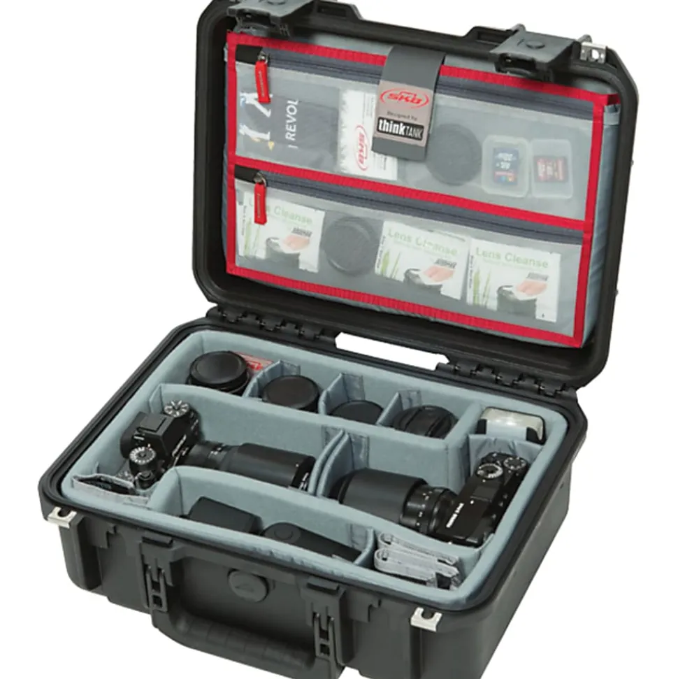SKB Cases iSeries Protective Electronics Case With Dividers And Lid Organizer, 15" x 10-1/2" x 5-7/8"