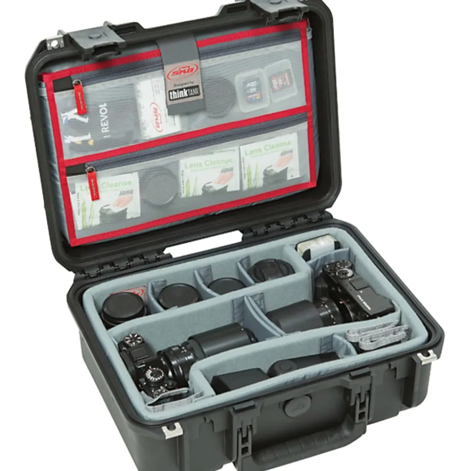 SKB Cases iSeries Protective Electronics Case With Dividers And Lid Organizer, 15" x 10-1/2" x 5-7/8"