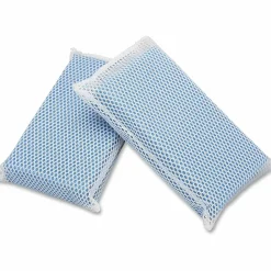 SKILCRAFT® All-Purpose Mesh Scrubbers, 5"H x 3 1/2"W x 1 1/4"D, Blue, Box Of 24 (AbilityOne 7920-01-626-4444)
