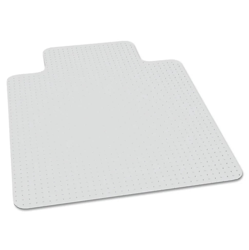 SKILCRAFT® Biobased Chair Mat With Lip For Low/Medium Pile Carpet, 46" x 60", Clear (AbilityOne 7220016568329)