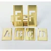 SKILCRAFT® Brass Stencil Set - 5" - Gothic - Character, Letter, Number, Symbol - Yellow