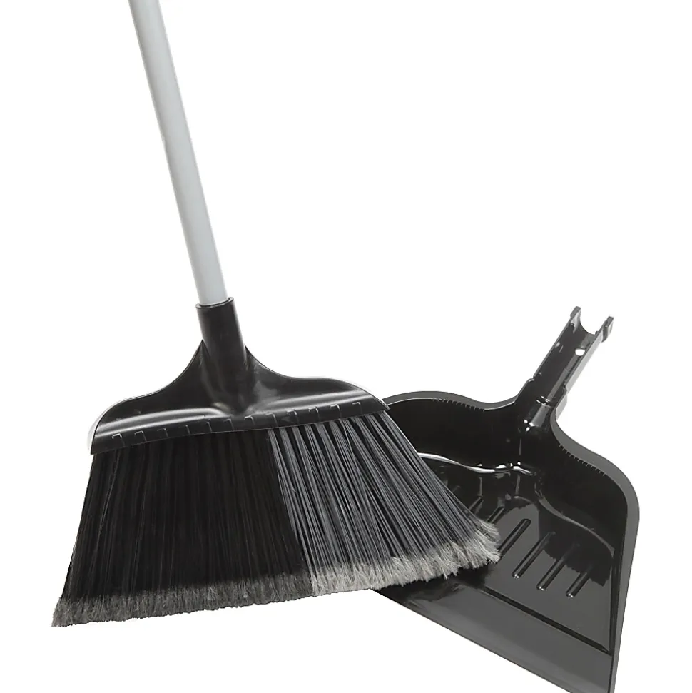 SKILCRAFT® Broom & Dustpan, 15" x 46", Multicolor
