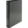 SKILCRAFT® Clear Overlay Ring 3-Ring Binder, 1" Round Rings, 66% Recycled, Black (AbilityOne 7510-01-510-4865)