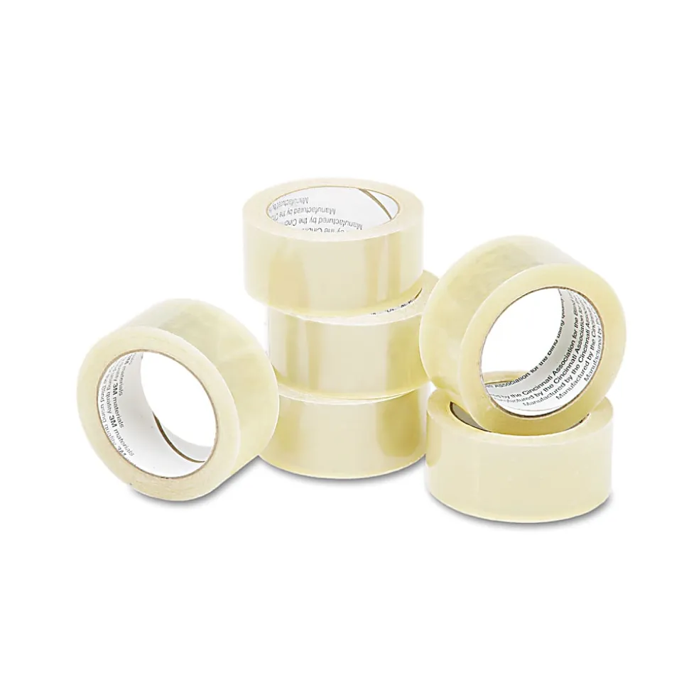 SKILCRAFT® Commercial-Grade Packaging Tape, 2" x 55 Yd., Clear, Pack Of 6 (AbilityOne 7510-01-579-6874)