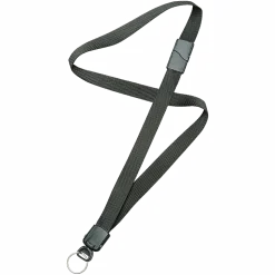 SKILCRAFT® Deluxe Lanyard With Key Ring, 36", Black, Pack Of 12 (AbilityOne 8455-01-613-0196)