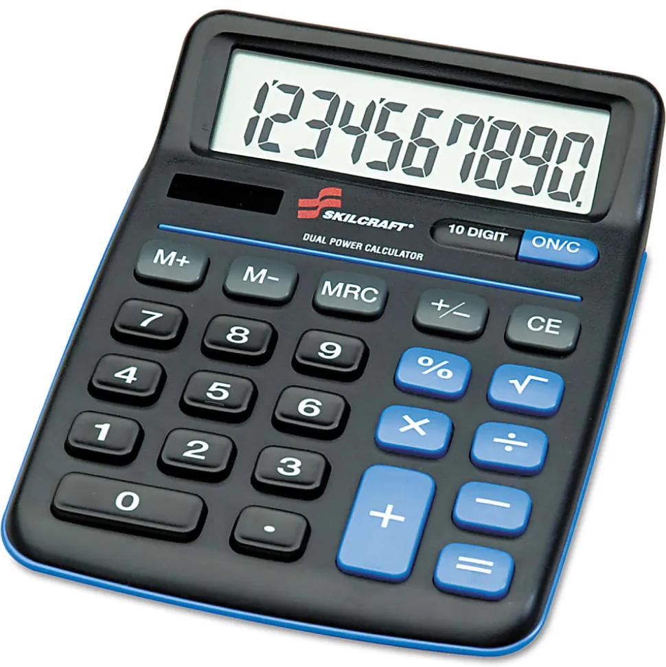 SKILCRAFT Desktop Calculator, 10-Digit (AbilityOne 7420-01-484-4580)