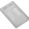 SKILCRAFT® Dual-ID Card Holders, 2-1/4" x 3-7/16", White, Pack Of 12 Holders