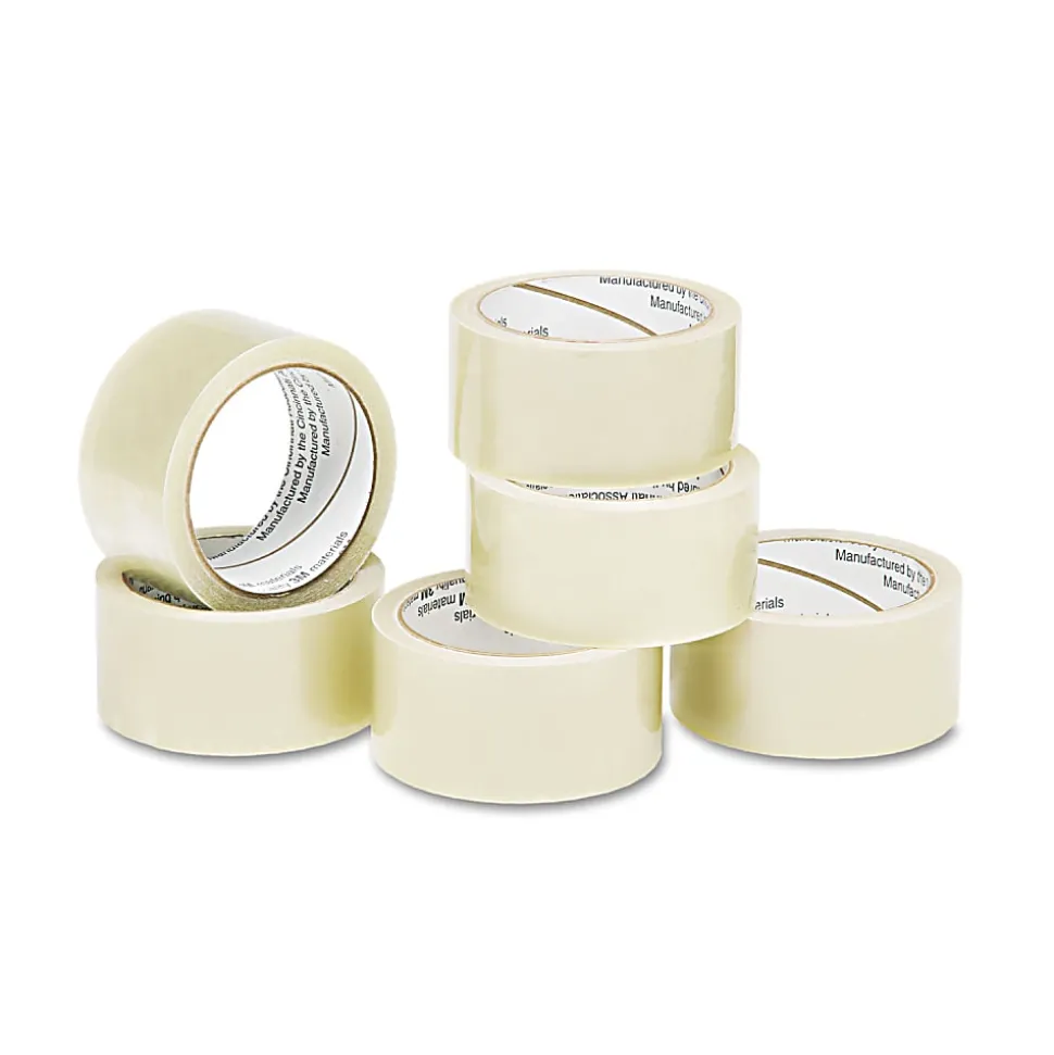 SKILCRAFT® Economy-Grade Packaging Tape, 2" x 55 Yd., Clear, Pack Of 6 (AbilityOne 7510-01-579-6871)