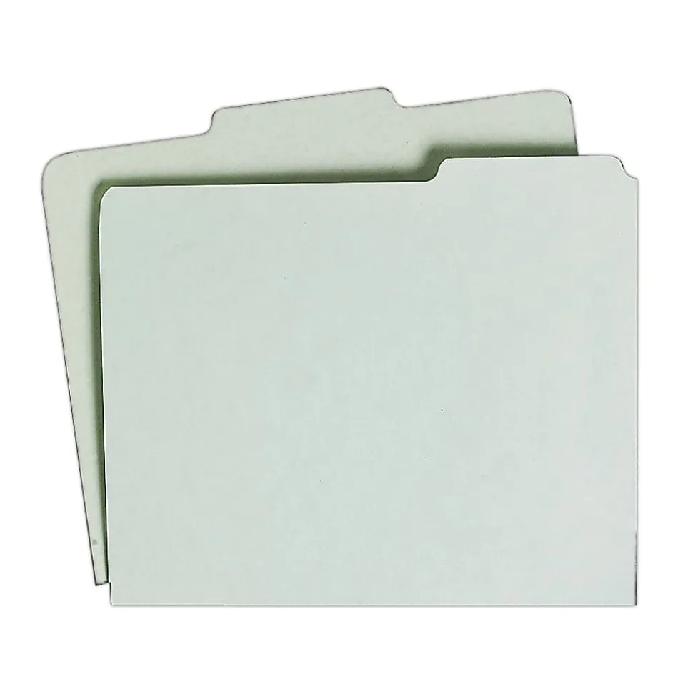 SKILCRAFT File Guide Card Sets, 1/3 Cut, 1st Position, Letter Size, 50% Recycled, Green, Pack Of 100 (AbilityOne 7530-00-988-6515)