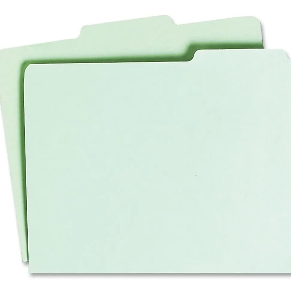 SKILCRAFT File Guide Card Sets, 1/3 Cut, 1st Position, Letter Size, 50% Recycled, Green, Pack Of 100 (AbilityOne 7530-00-988-6515)