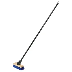 SKILCRAFT® FlexSweep Deck Brush With FlexSweep Handle, 10", Black/Blue