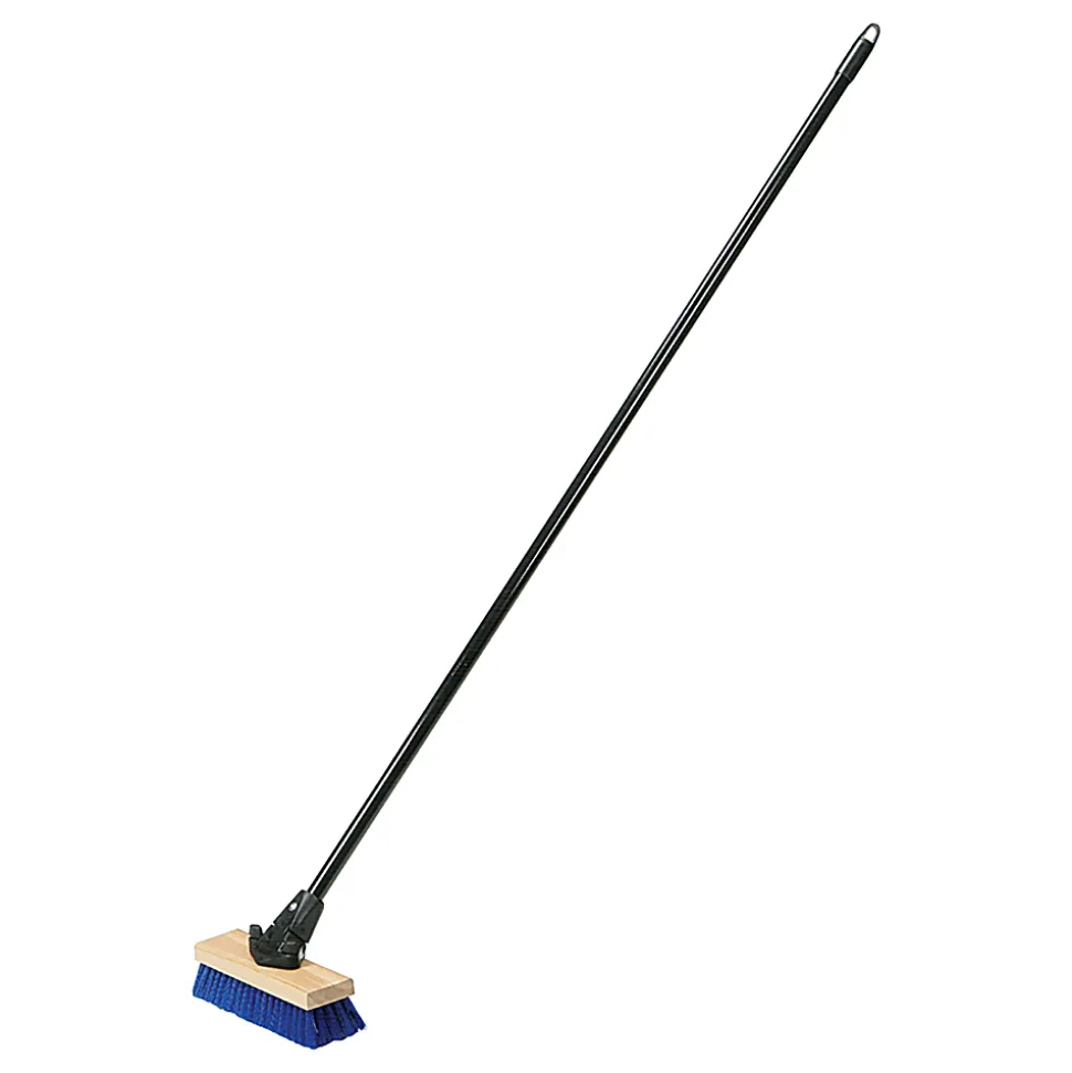 SKILCRAFT® FlexSweep Deck Brush With FlexSweep Handle, 10", Black/Blue