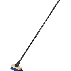 SKILCRAFT® FlexSweep Deck Brush With FlexSweep Handle, 10", Black/Blue