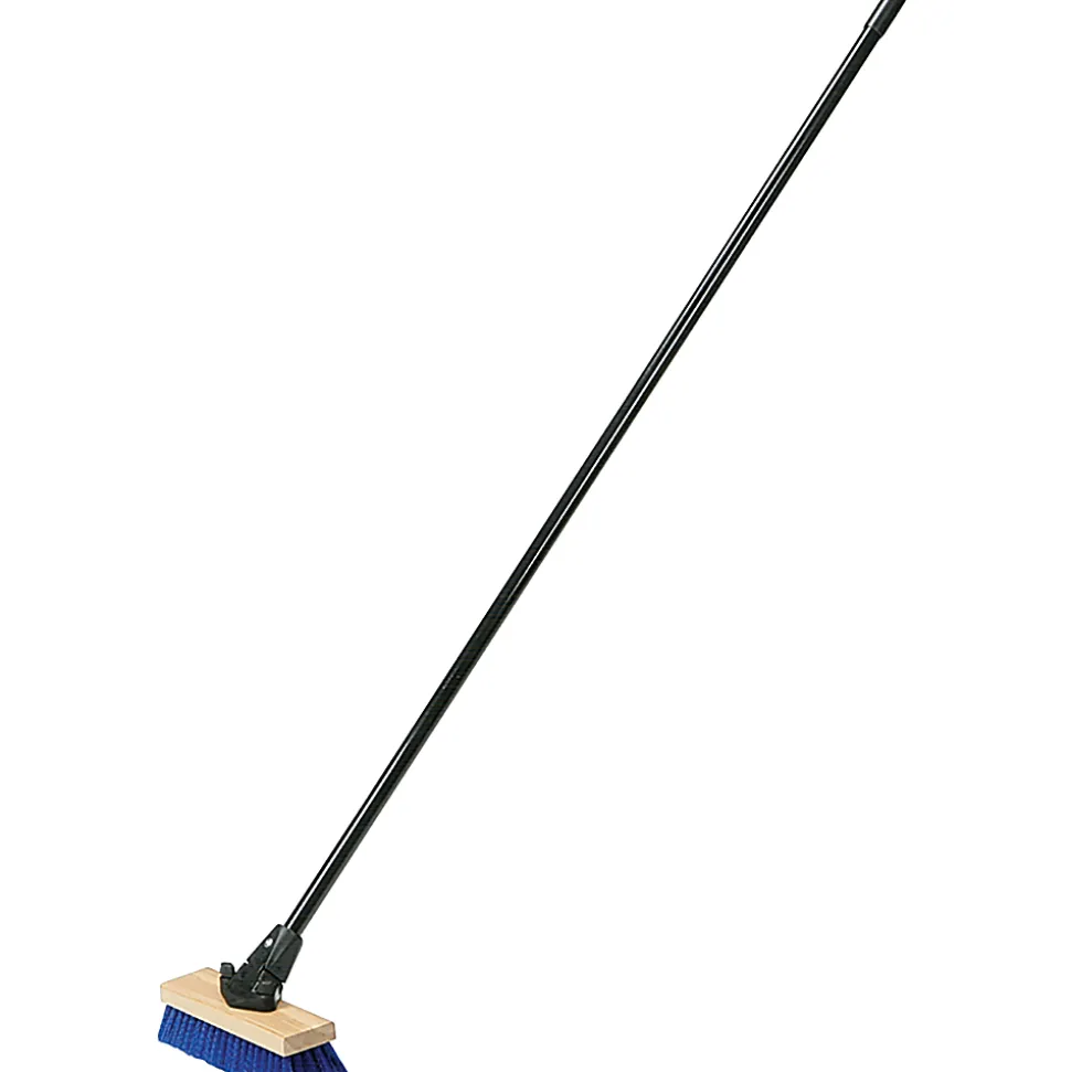 SKILCRAFT® FlexSweep Deck Brush With FlexSweep Handle, 10", Black/Blue