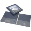 SKILCRAFT® Frame View 3-Ring Binder, 1/2" D-Rings, 45% Recycled, Blue (AbilityOne 7510-01-462-1383)