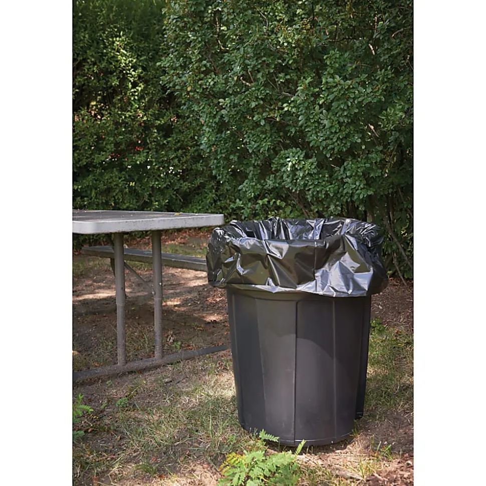 SKILCRAFT Insect Repellent Trash Bags - 40"x 45" x 2 mil (51 Micron) Thickness - Low Density - Black - Disposal, Food - Recycled - 65 / Box