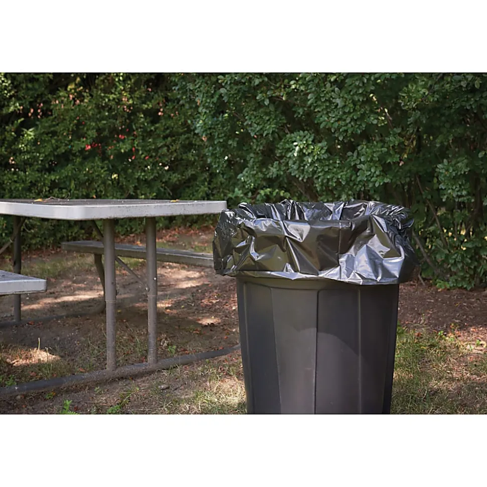 SKILCRAFT Insect Repellent Trash Bags - 40"x 45" x 2 mil (51 Micron) Thickness - Low Density - Black - Disposal, Food - Recycled - 65 / Box