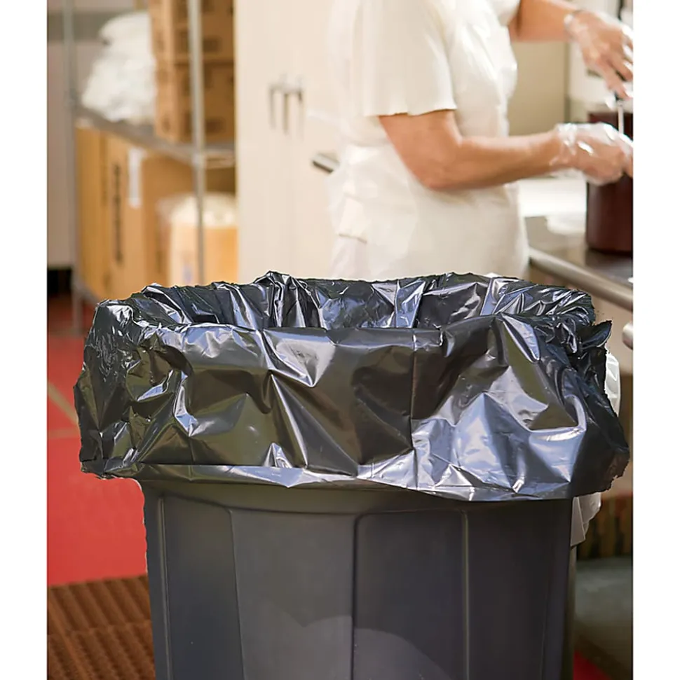 SKILCRAFT Insect Repellent Trash Bags - 40"x 45" x 2 mil (51 Micron) Thickness - Low Density - Black - Disposal, Food - Recycled - 65 / Box
