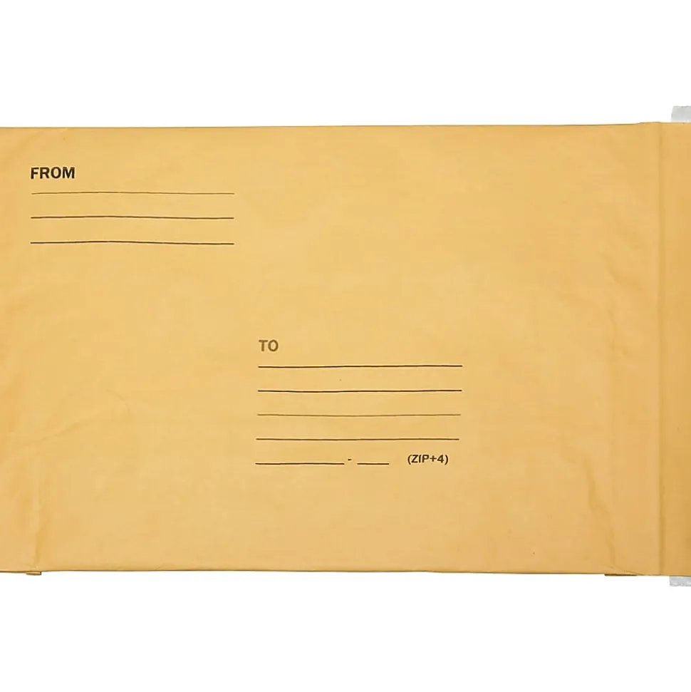 SKILCRAFT® Kraft Lightweight Cushioned Mailers, 12 1/2" x 19", Kraft, Pack Of 50 (AbilityOne 8105-00-117-9881)